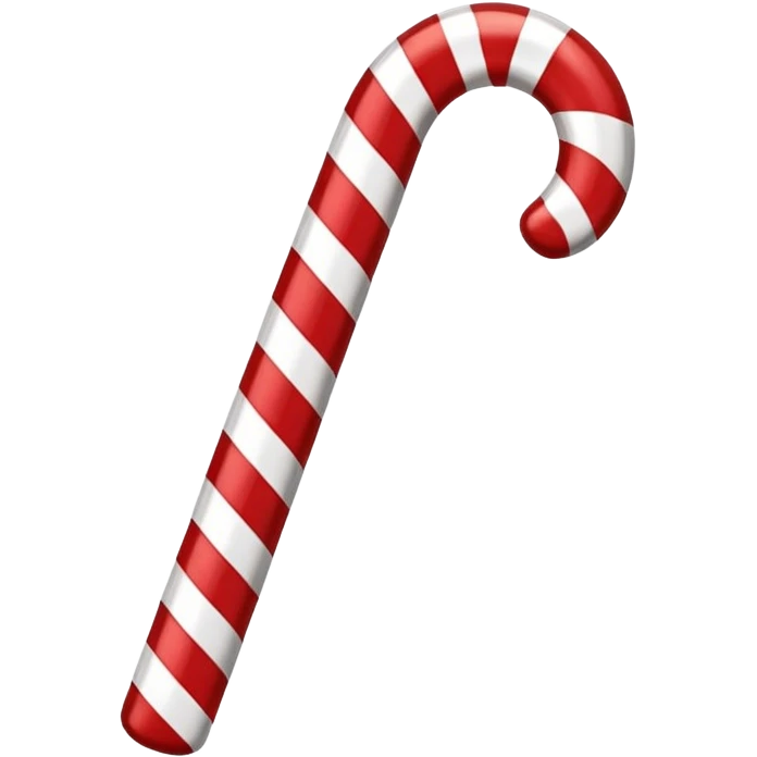 candy cane regular stripes 3d effect emoji