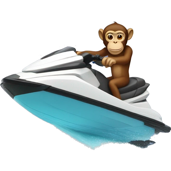 monkey riding jetski emoji