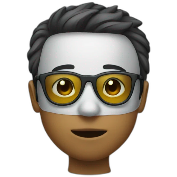 masked boy with glasse emoji