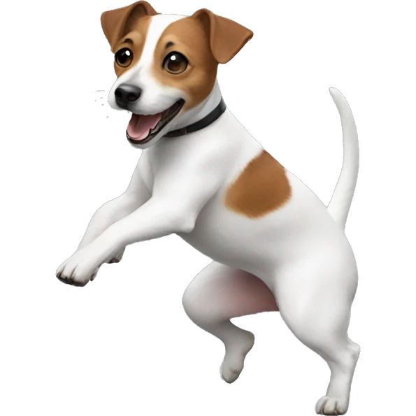 A jack russell terrier dancing emoji