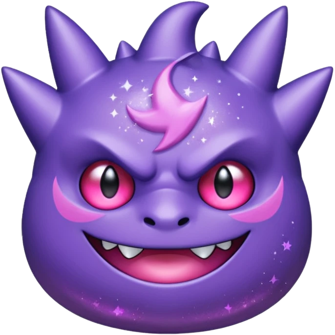glitter purple and pink gengar emoji