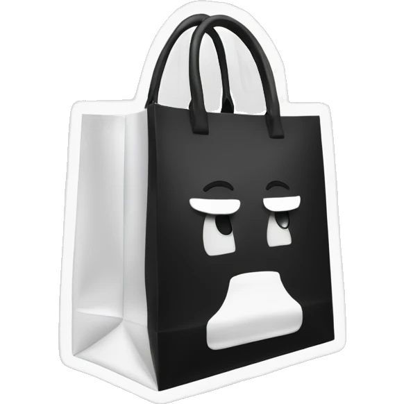 Black and white shopping bag with Sephora on it emoji
