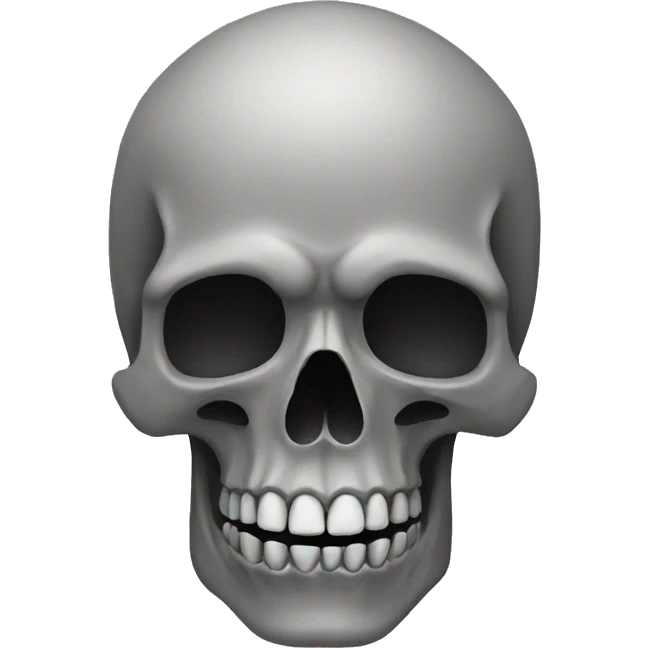 grey long skull emoji