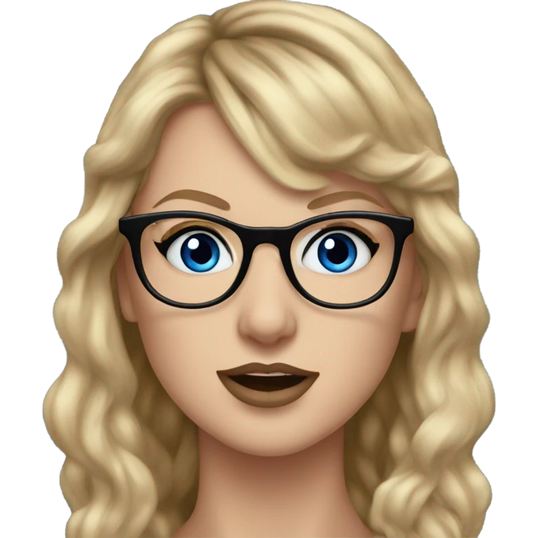 Realistic Taylor Swift, blu eyes, glasses  emoji