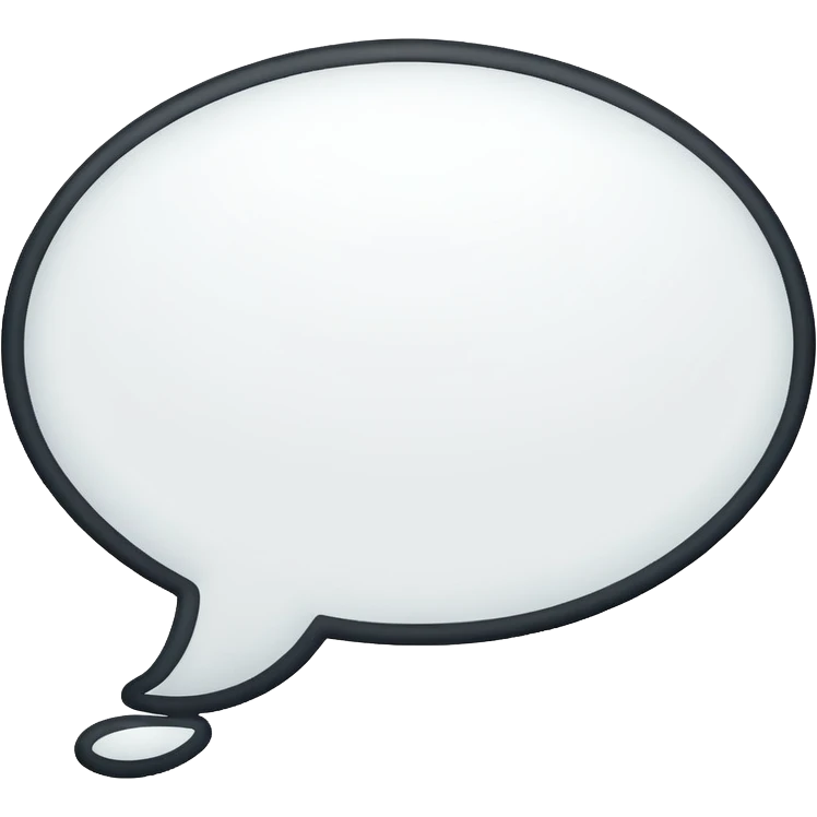 Thought speech bubble black and white emoji