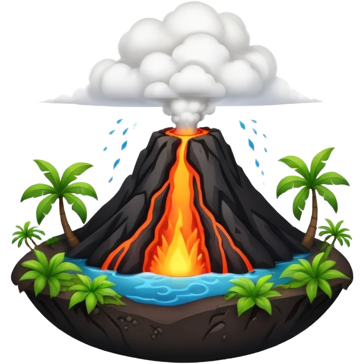 Hawaiian volcano scenery emoji