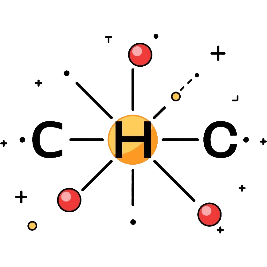 Chemical valency diagram showing electron bonds between atoms emoji