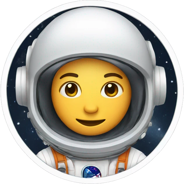 astronaut circle frame emoji