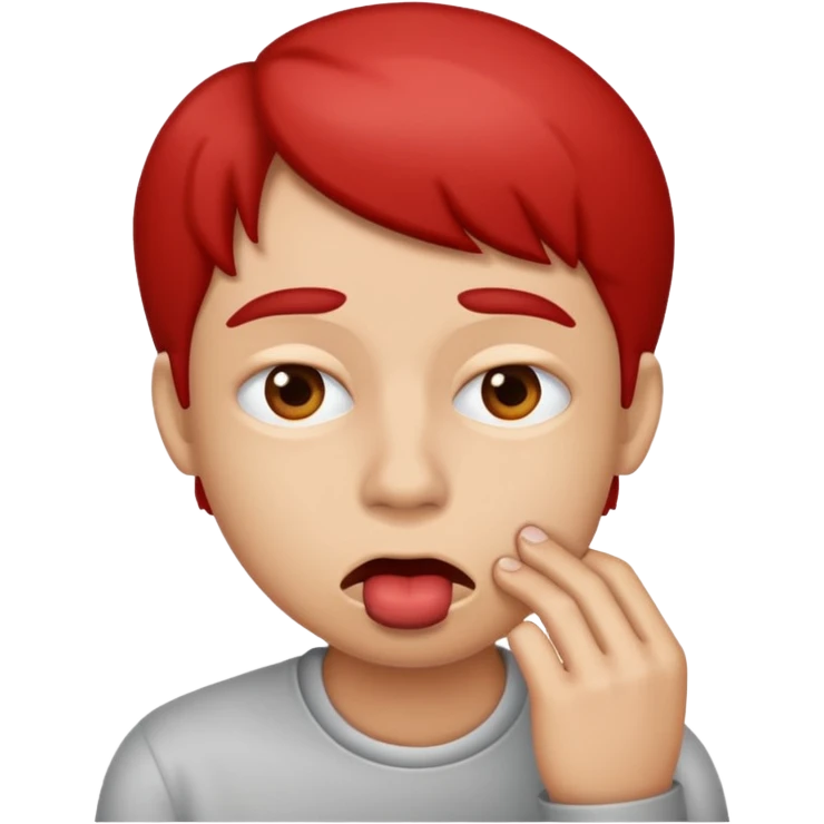Biting lip emoji