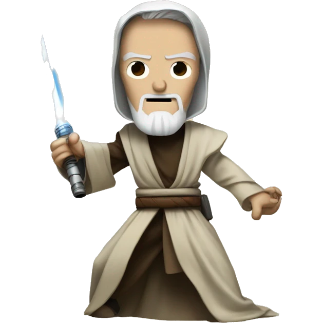 Obi wan kenobi fighting general grievous  emoji