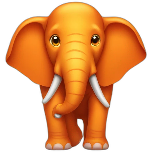 Orange elephant emoji