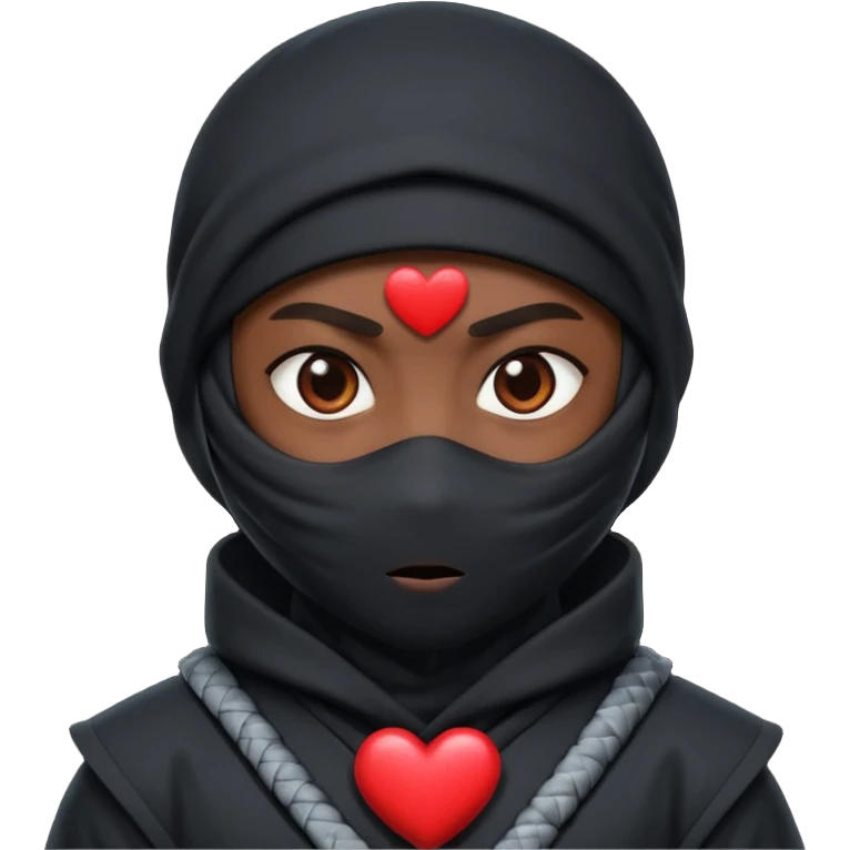 Ninja con ojos de corazón  emoji