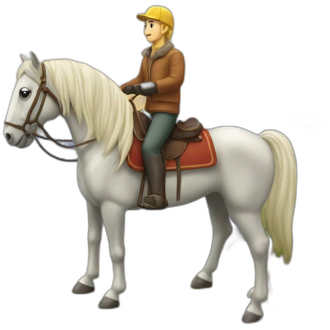 Cheval sur montagne emoji