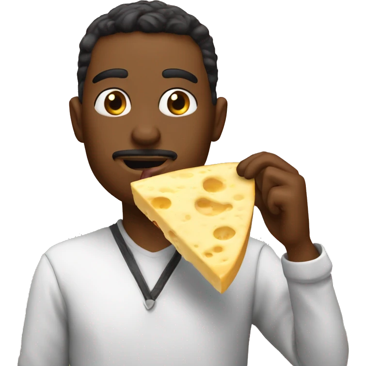 Persona comiendo queso  emoji