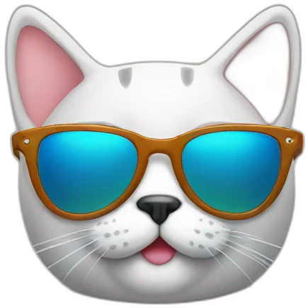 Cat with sunglasses emoji