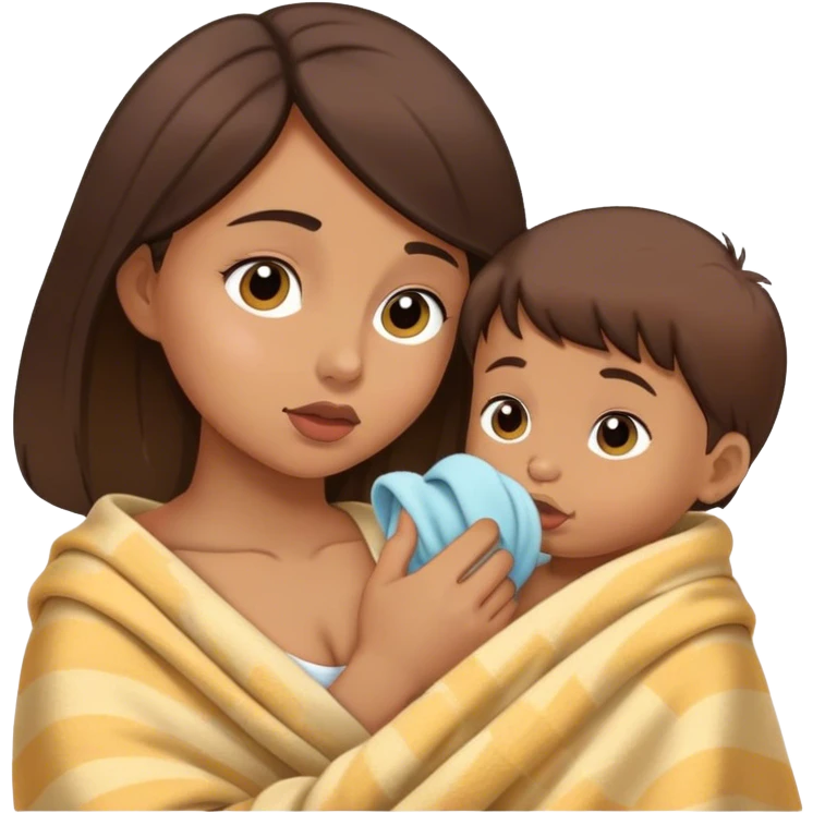 Girl sniffing her baby blanky emoji