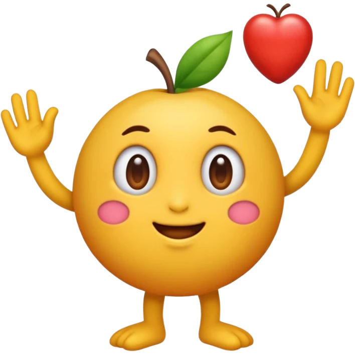 Emoji con una carita inocente, moviendo su cara y talves pegando sus manos entre su emoji