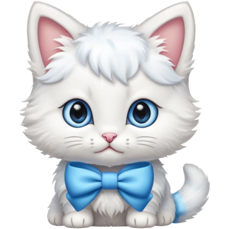 Baby kitten with bow emoji