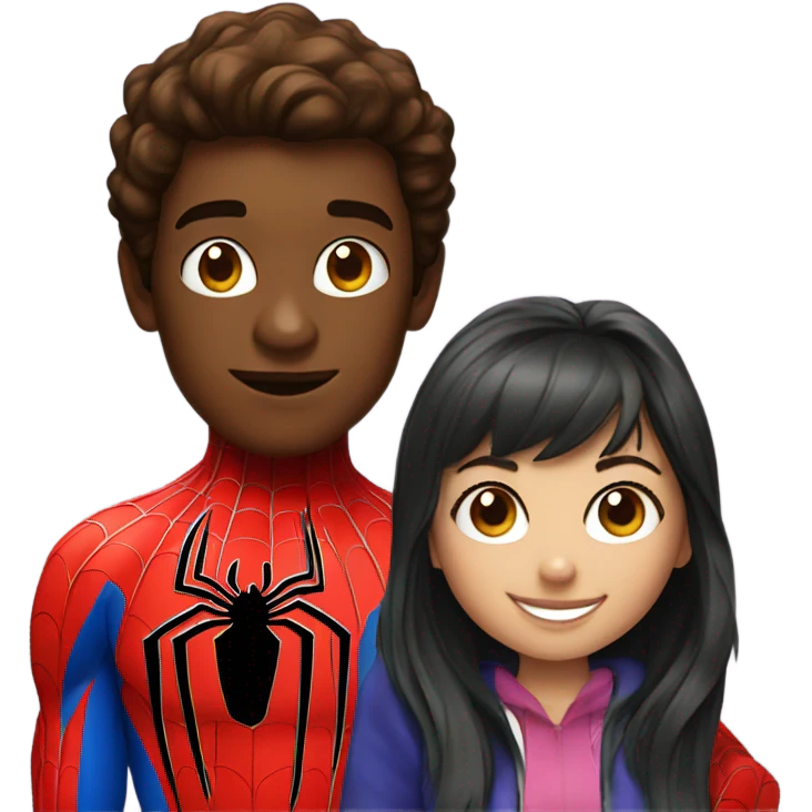 Spiderman and girl emoji