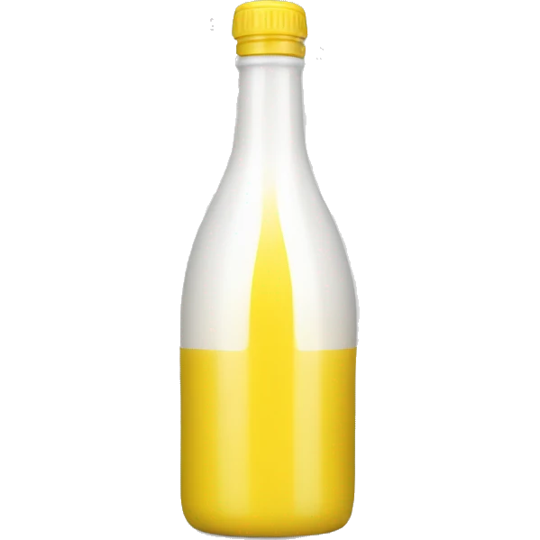 Yellow and white top bottle  emoji