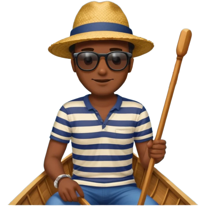 venice gondolawith italian man emoji
