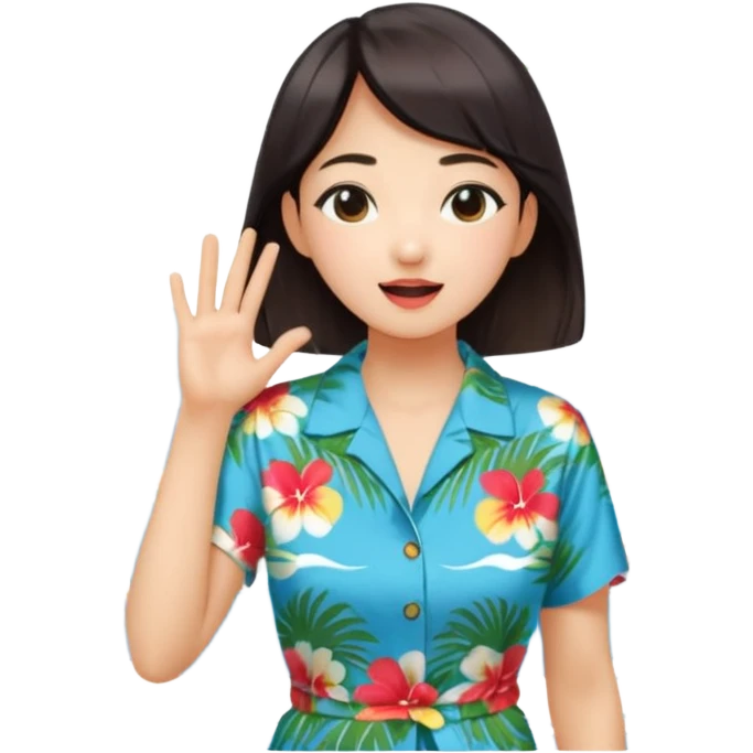 들뜬 표정의 20대 한국 여자, 여름 옷차림, 두 손으로 입을 감싸 “괌 가자~” 외치는 포즈. 민트색 배경, 밝고 유쾌한 광고 포스터 느낌,

옷이 더 하와이안 셔츠였음 좋겠어

멀리 있는 사람을 부르는 것처럼 

배경이 바다였음 좋겠어 약간 야자수랑 돌핀도 있고

멀~리 있는 사람을 부르는 손! emoji