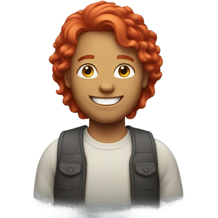 smiling solo with red hair emoji
