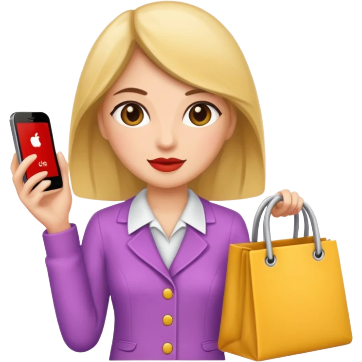 shopaholic woman emoji
