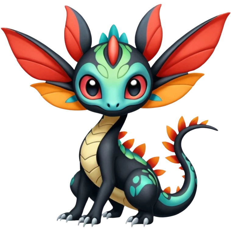 Colorful Exotic Meloetta-Toothless-Salandit-Stitch-Fakémon-creature-hybrid emoji