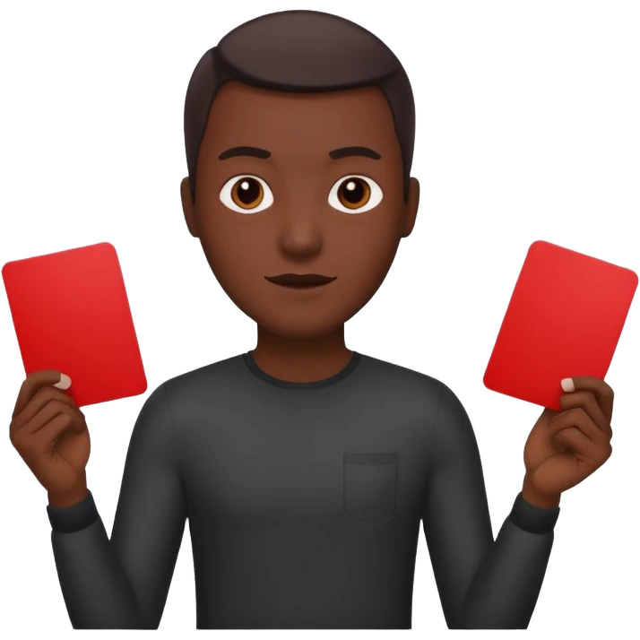 Eloji 🙂un carton rouge dans la main  emoji