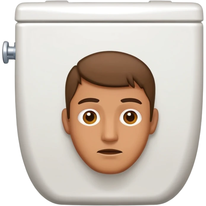 A man’s head in a toilet  emoji