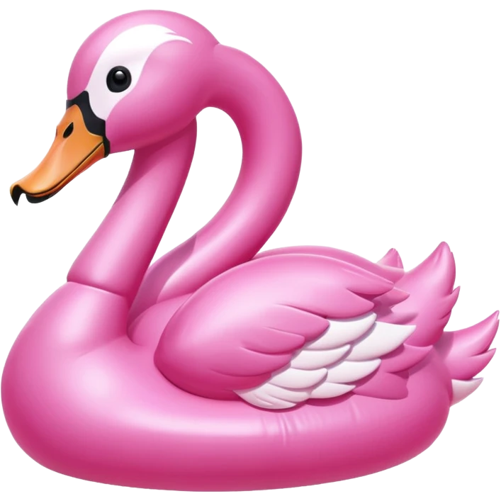 pink swan inflatable emoji