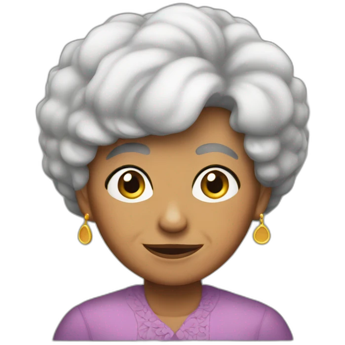 Abuela pelo rizado emoji