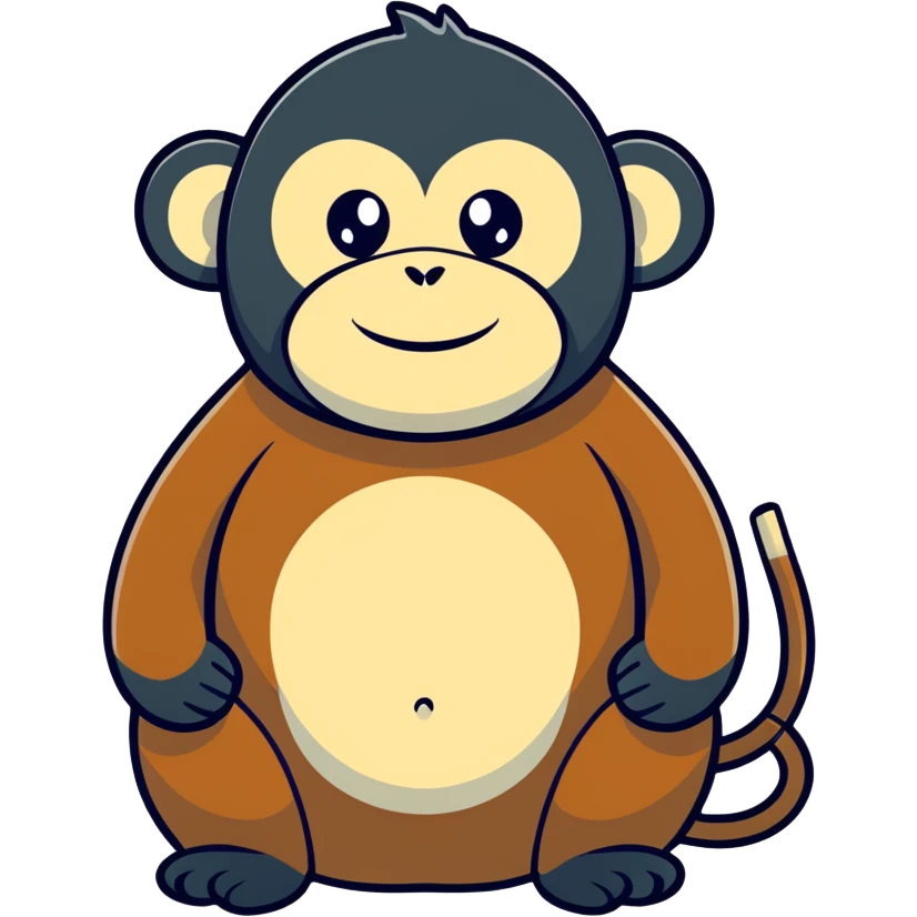Fat monkey emoji