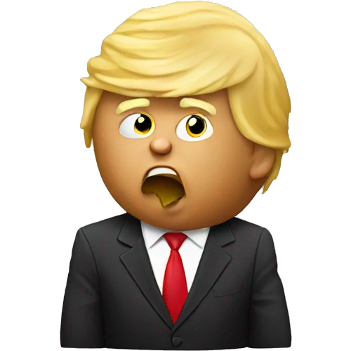 Trump eating potato emoji