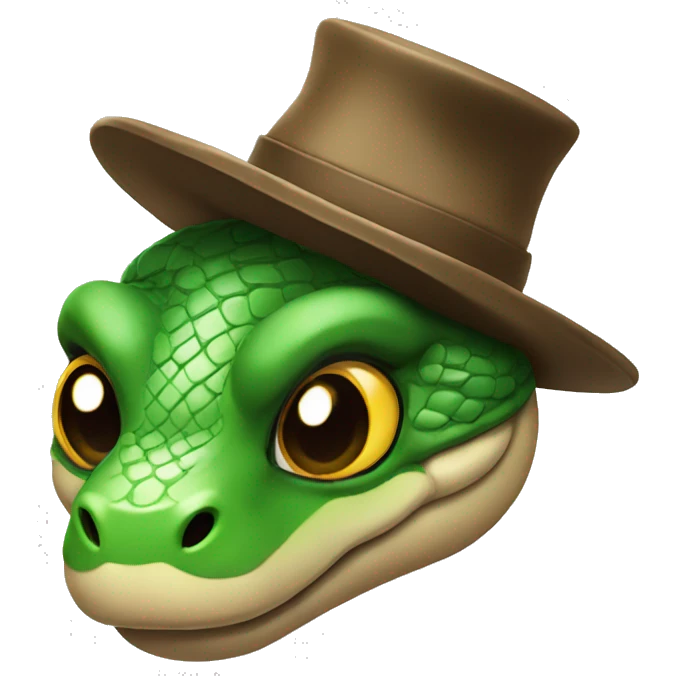 snake with a hat emoji