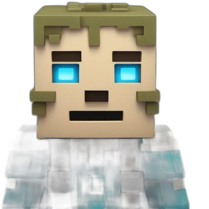 Minecraft warden bleu cube monstre emoji