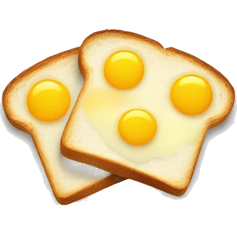 Toast with eggs  emoji