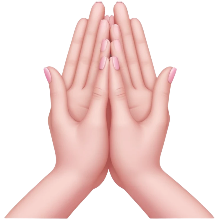 pray hands perfect soft pink emoji