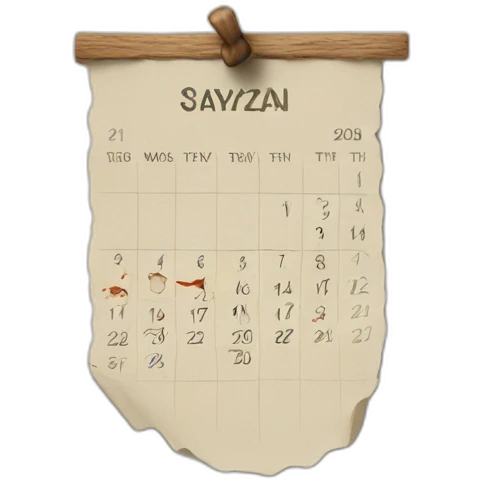 Hand-torn calendar emoji