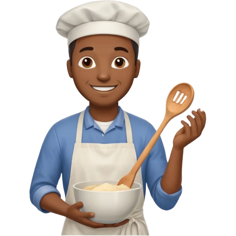 black man baker emoji