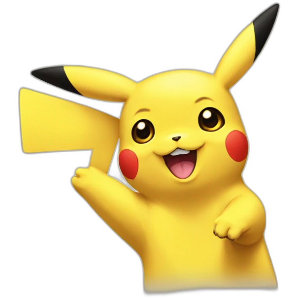 Pikachu Hi five emoji