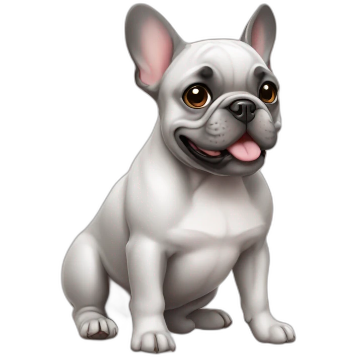 Cute french bulldog emoji