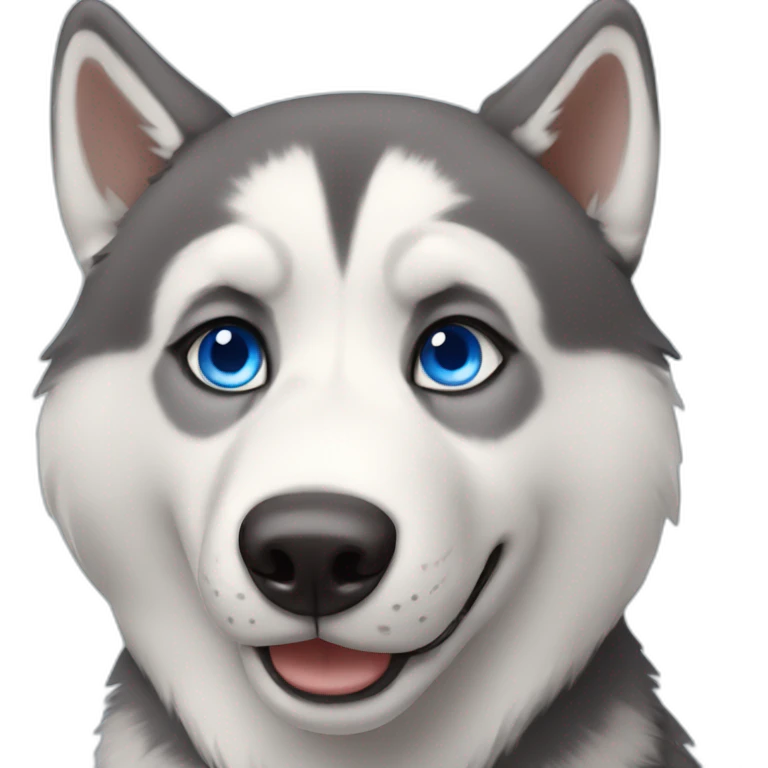 husky with blue eyes emoji