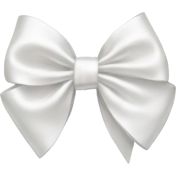 white satin bow emoji