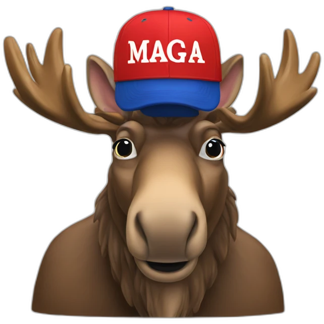 MAGA cap moose emoji