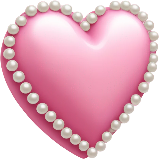 pink heart with pearls on the side emoji