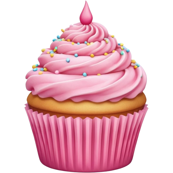 Cupcake with pink icing emoji