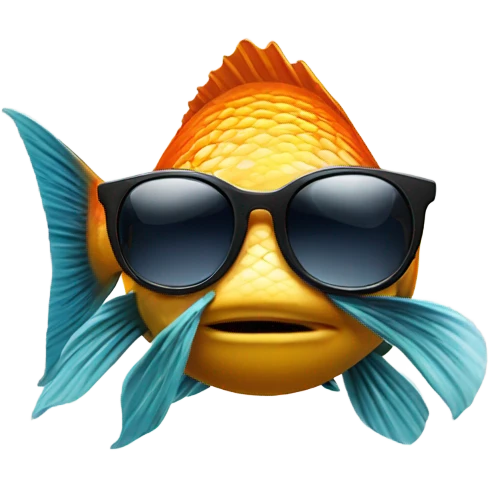 Fish with sunglasses emoji