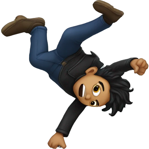 Gadiel doing a backflip emoji